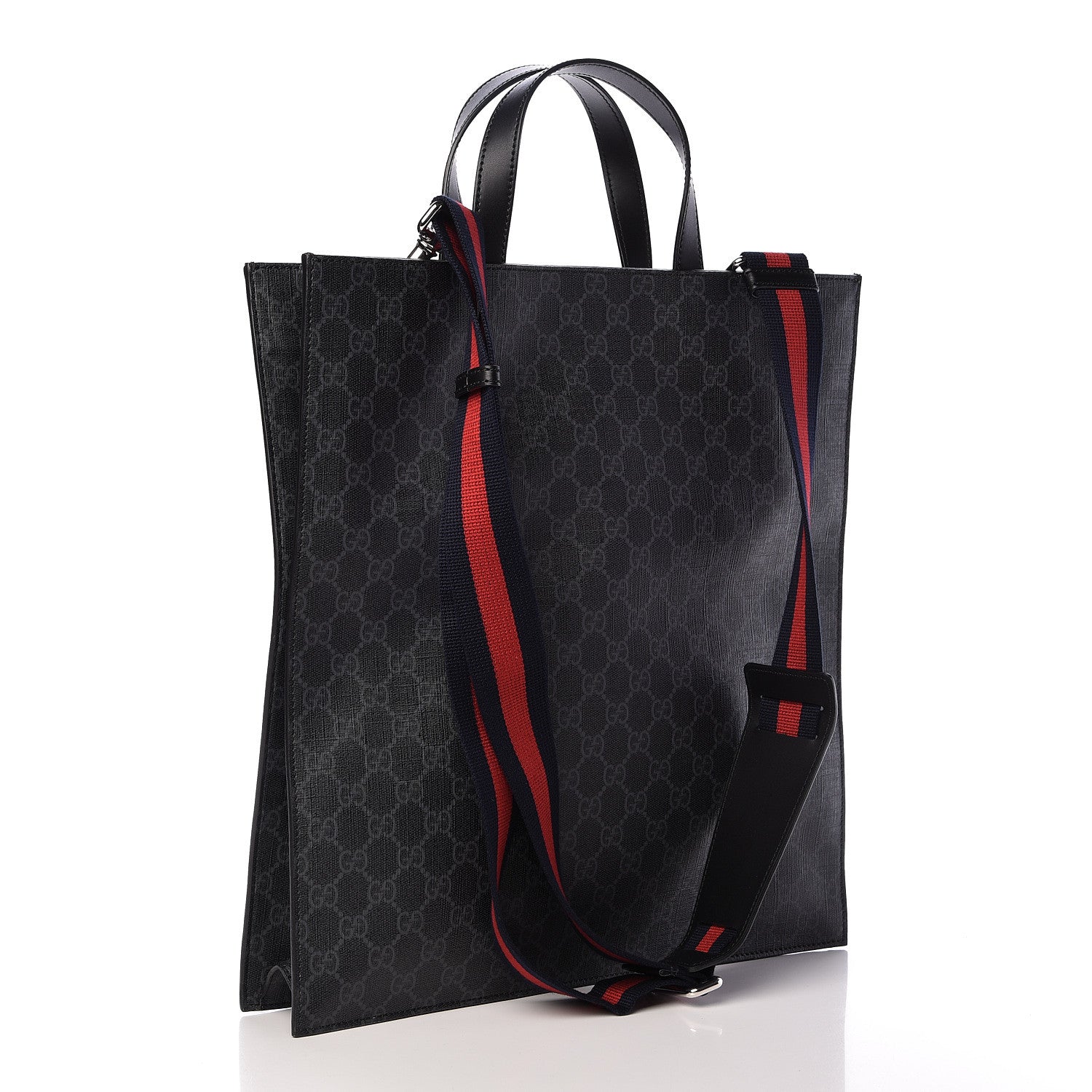 Gucci GG Supreme Monogram Night Courrier Vertical Tote Black Multicolor 3 of 13