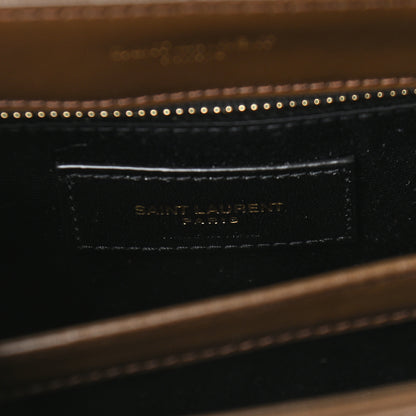 Saint Laurent Calfskin Y Quilted Monogram Toy Loulou Crossbody Bag Earth 5 of 7