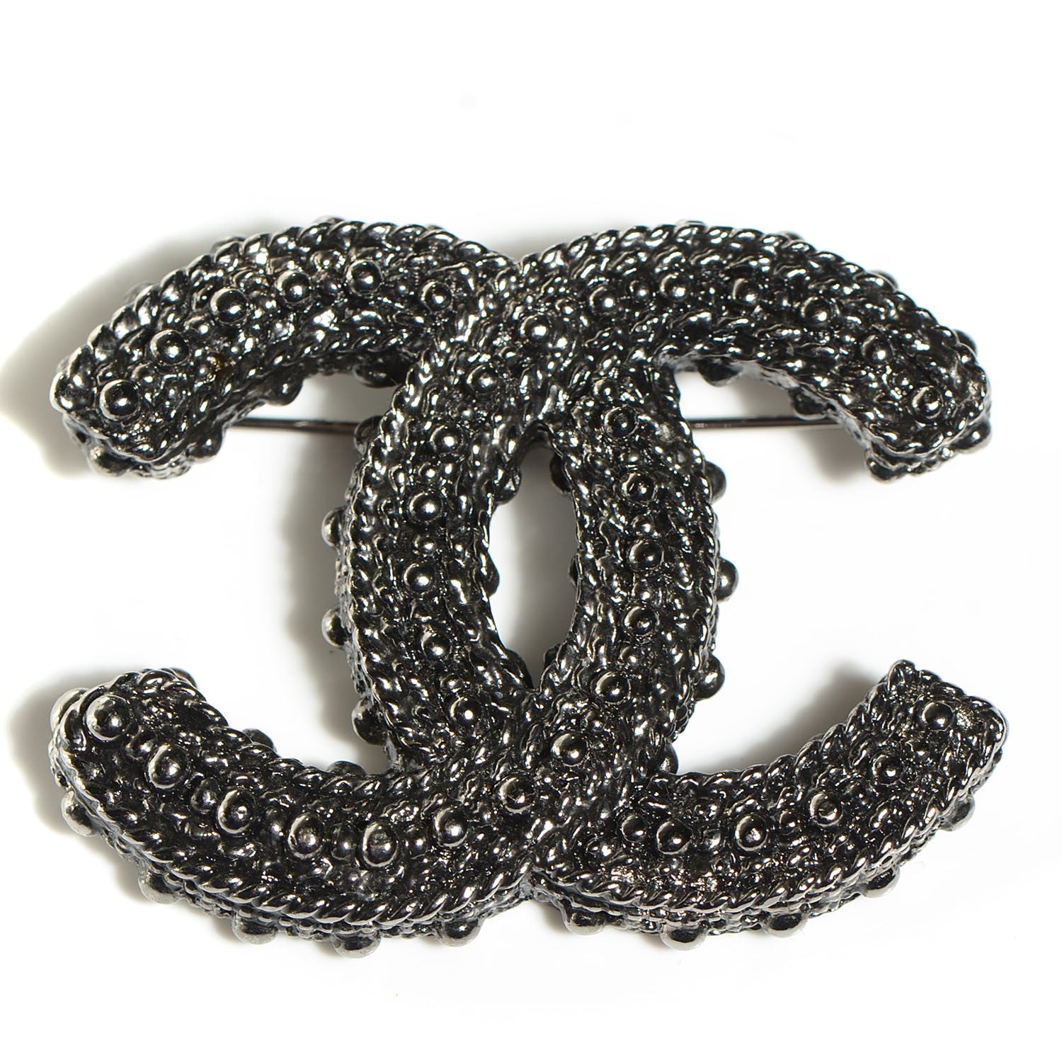 Chanel Ruthenium CC Brooch 1 of 5