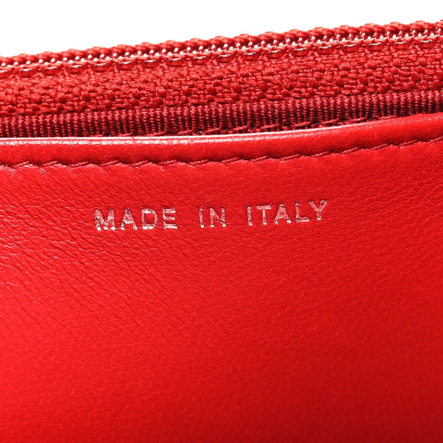 Lambskin Quilted Tri-Color Wallet On Chain WOC Red Blue
