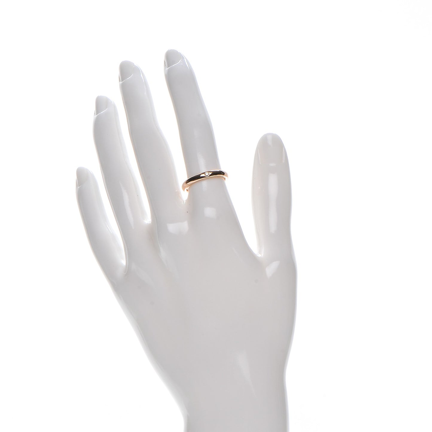 18K Rose Gold Diamond Elsa Peretti Band Ring 53 6.25