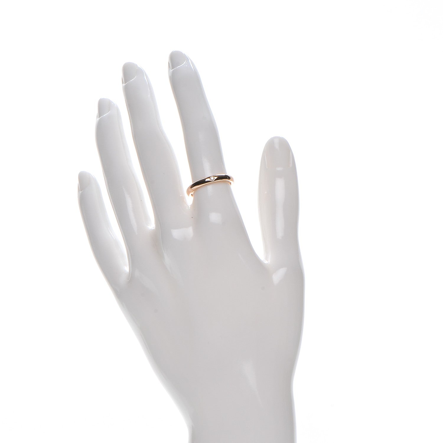 Tiffany 18K Rose Gold Diamond Elsa Peretti Band Ring 53 6.25 2 of 5