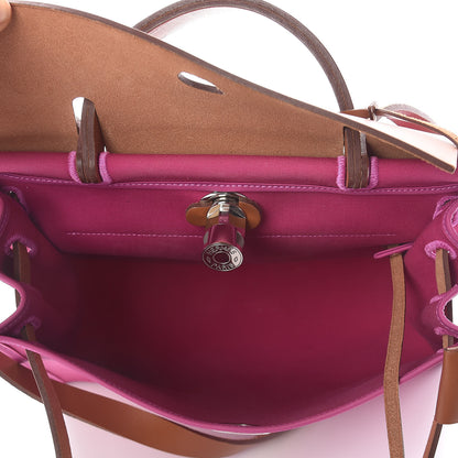 Hermes Vache Hunter Toile Herbag Zip 31 PM Magnolia Fauve 5 of 11