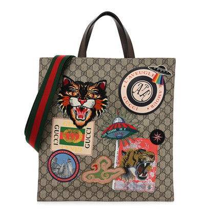 Gucci Soft GG Supreme Monogram Courrier Vertical Tote Beige New Acero 1 of 16