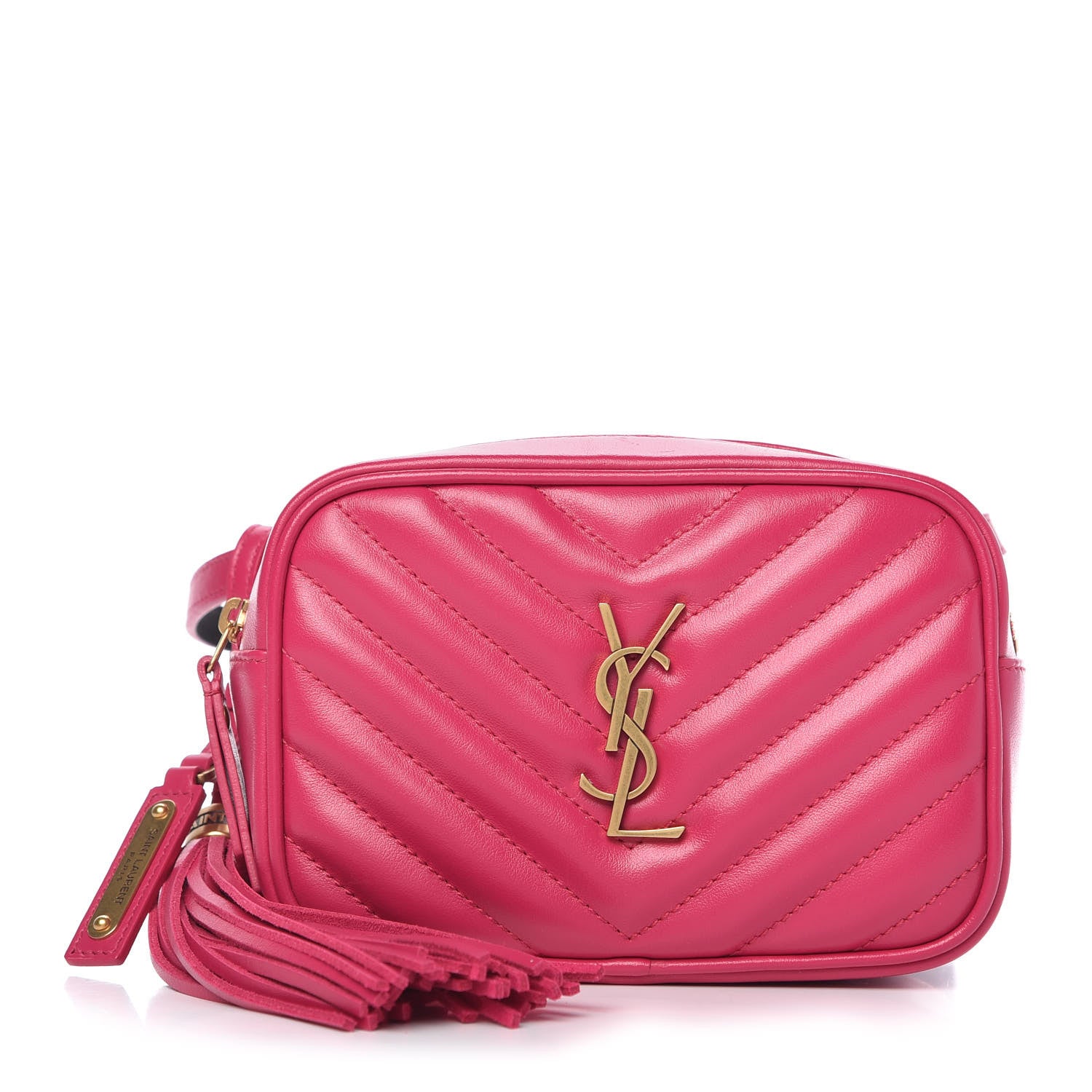 Saint Laurent Calfskin Matelasse Monogram Lou Belt Bag Bright Pink 1 of 10