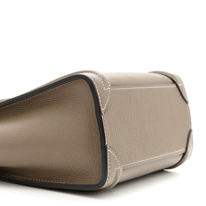 Celine Drummed Calfskin Nano Luggage Souris 10 of 11