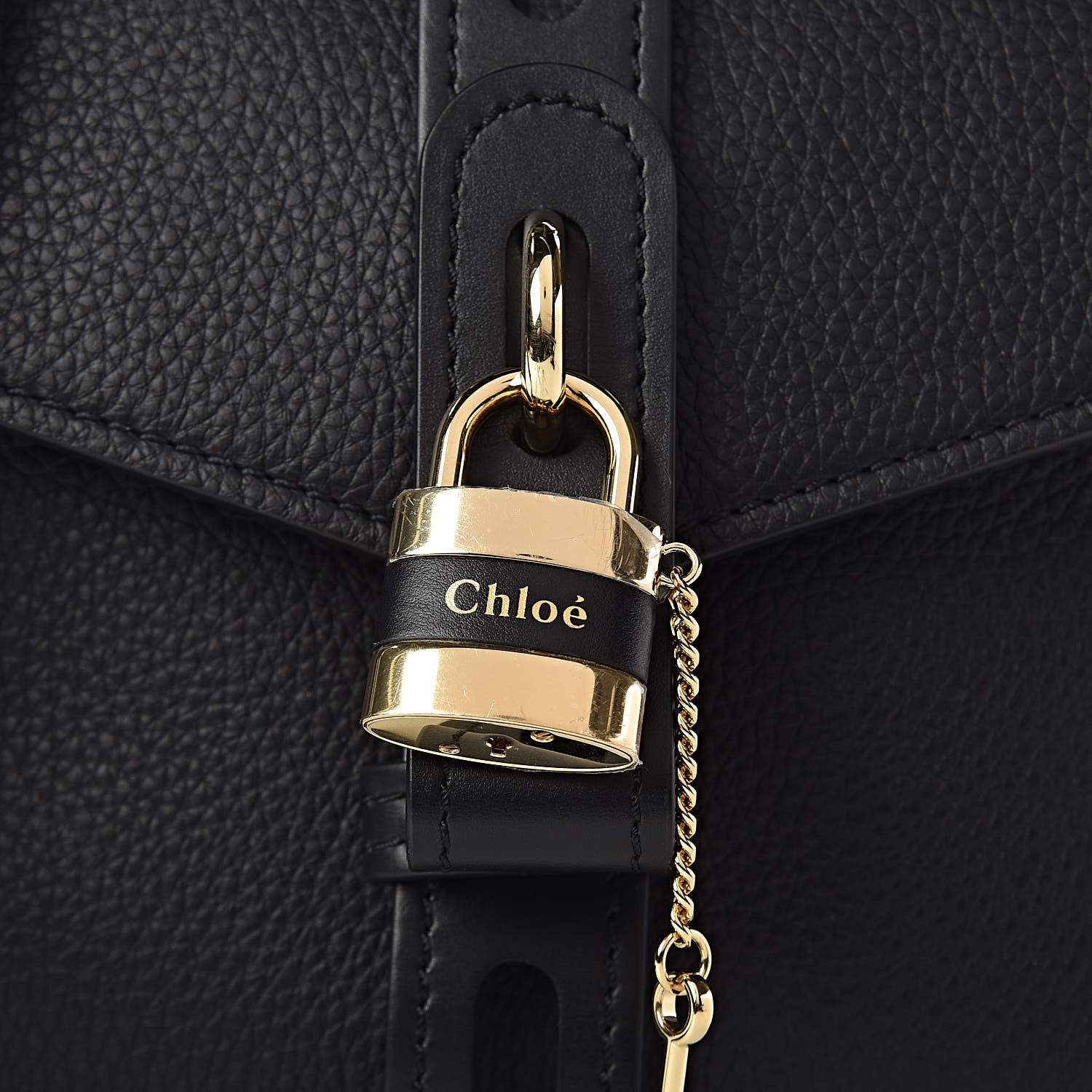 Chloe Shiny Grained Calfskin Small Aby Day Shoulder Bag Black 10 of 10