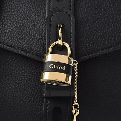 Chloe Shiny Grained Calfskin Small Aby Day Shoulder Bag Black 10 of 10