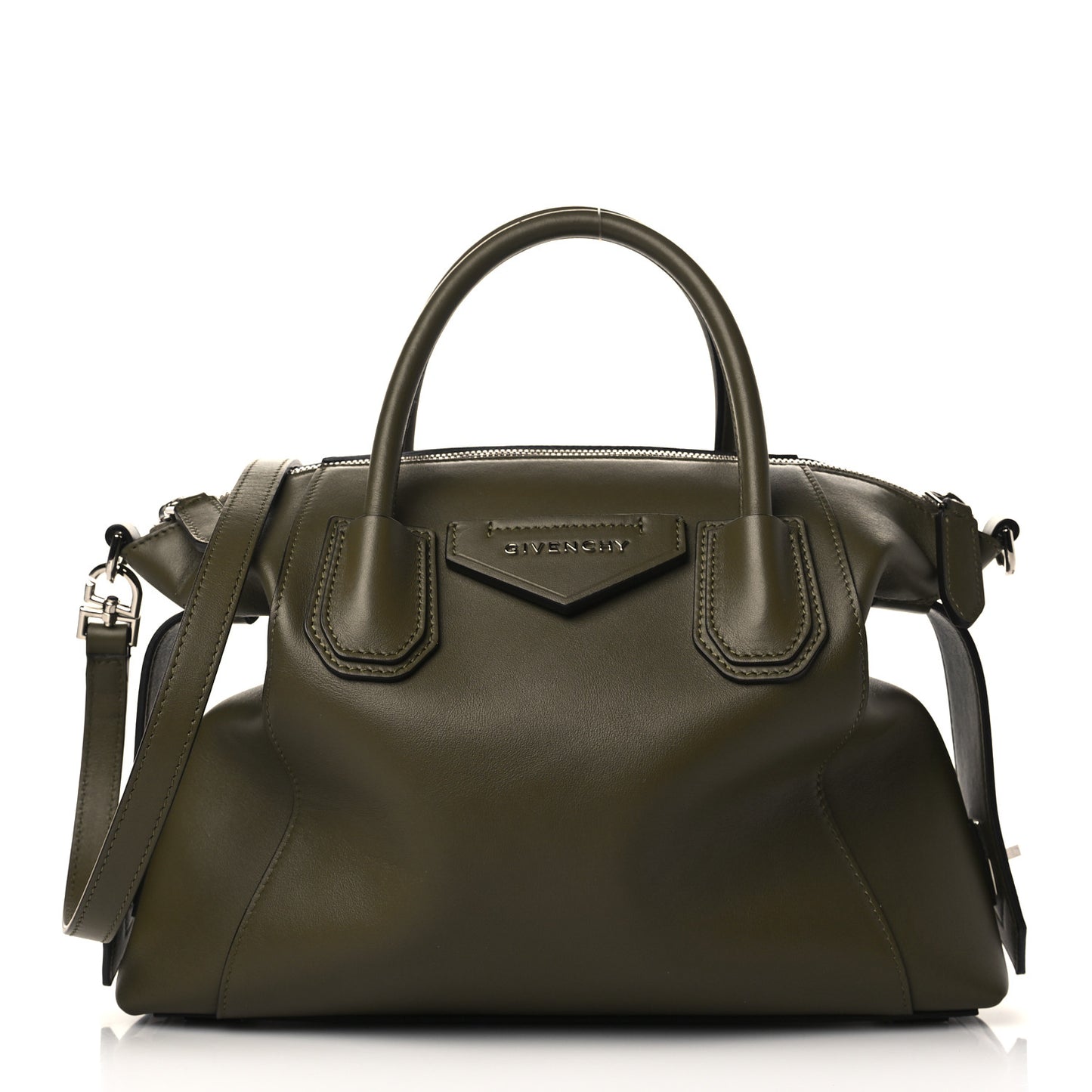 Smooth Calfskin Small Soft Antigona Dark Khaki