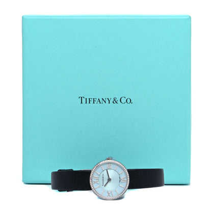 Tiffany Stainless Steel Calfskin Diamond Bezel 24mm Atlas 2-Hand Quartz Watch Tiffany Blue 5 of 5