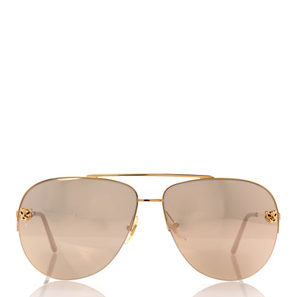 Cartier Panthere De Cartier Aviator Sunglasses Gold 2 of 7