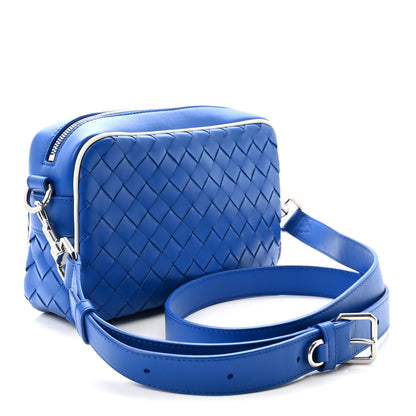 Bottega Veneta Calfskin Intrecciato Small Camera Bag Cobalt White 3 of 9