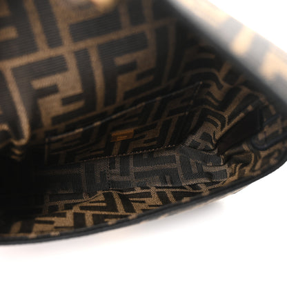 Fendi Fabric Jacquard FF 1974 Mini Baguette Tobacco Moro Black 5 of 10