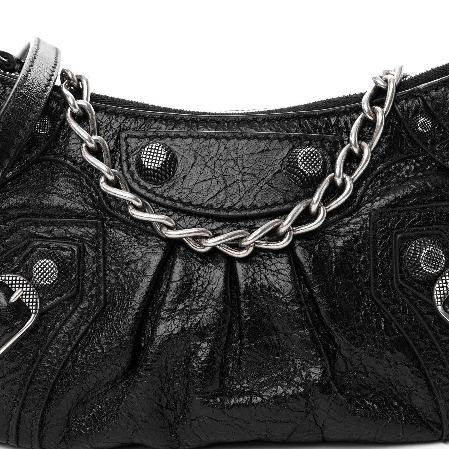 Balenciaga Agneau Arena Le Cagole Mini Purse With Chain Black 7 of 9
