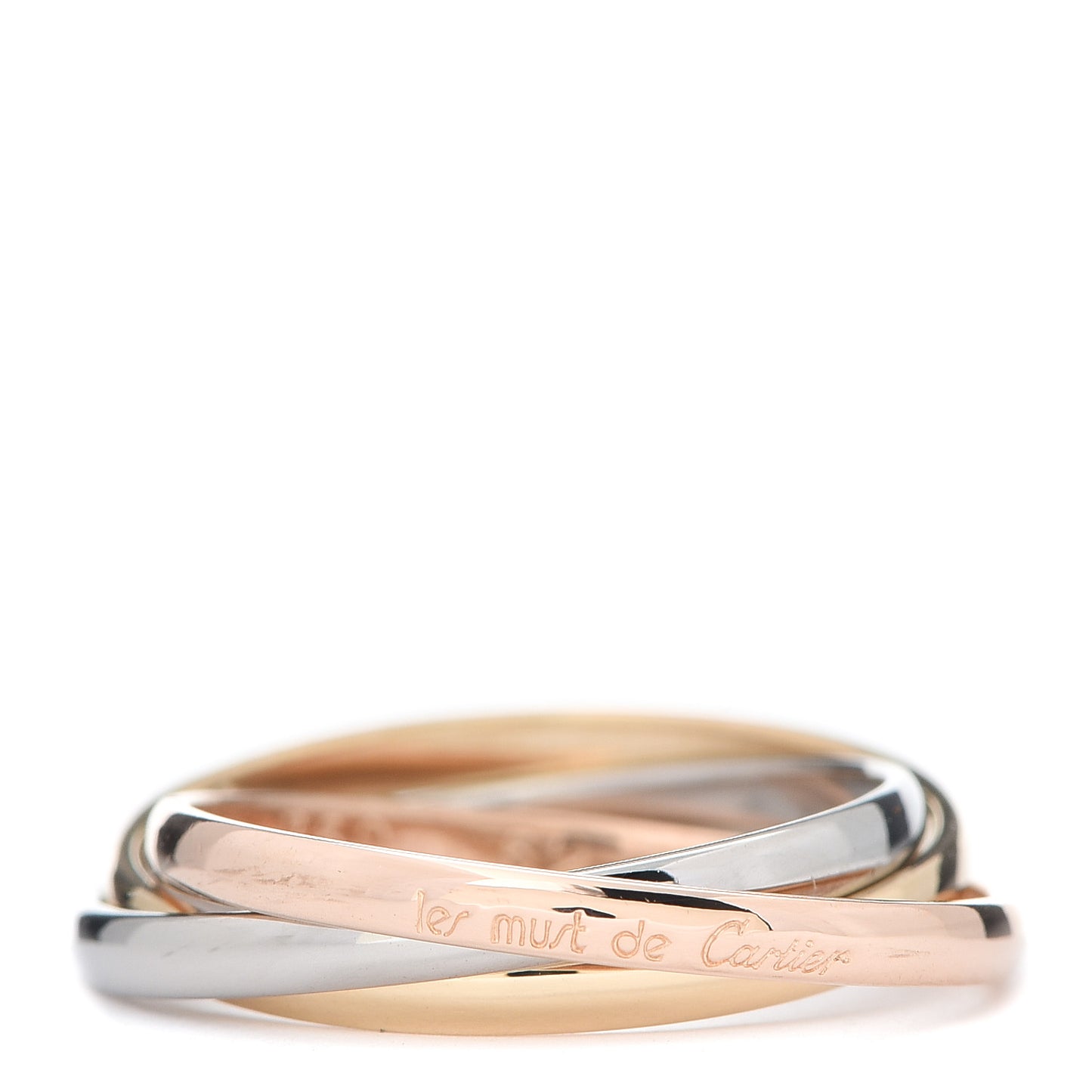 18K Pink Yellow White Gold Extra Small Les Must De Trinity Ring 52 6