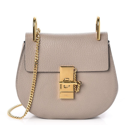 Chloe Grained Lambskin Mini Drew Shoulder Bag Motty Grey 1 of 7