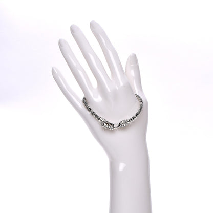 John Hardy Sterling Silver 18K Yellow Gold Dragon Head Bracelet M 2 of 6