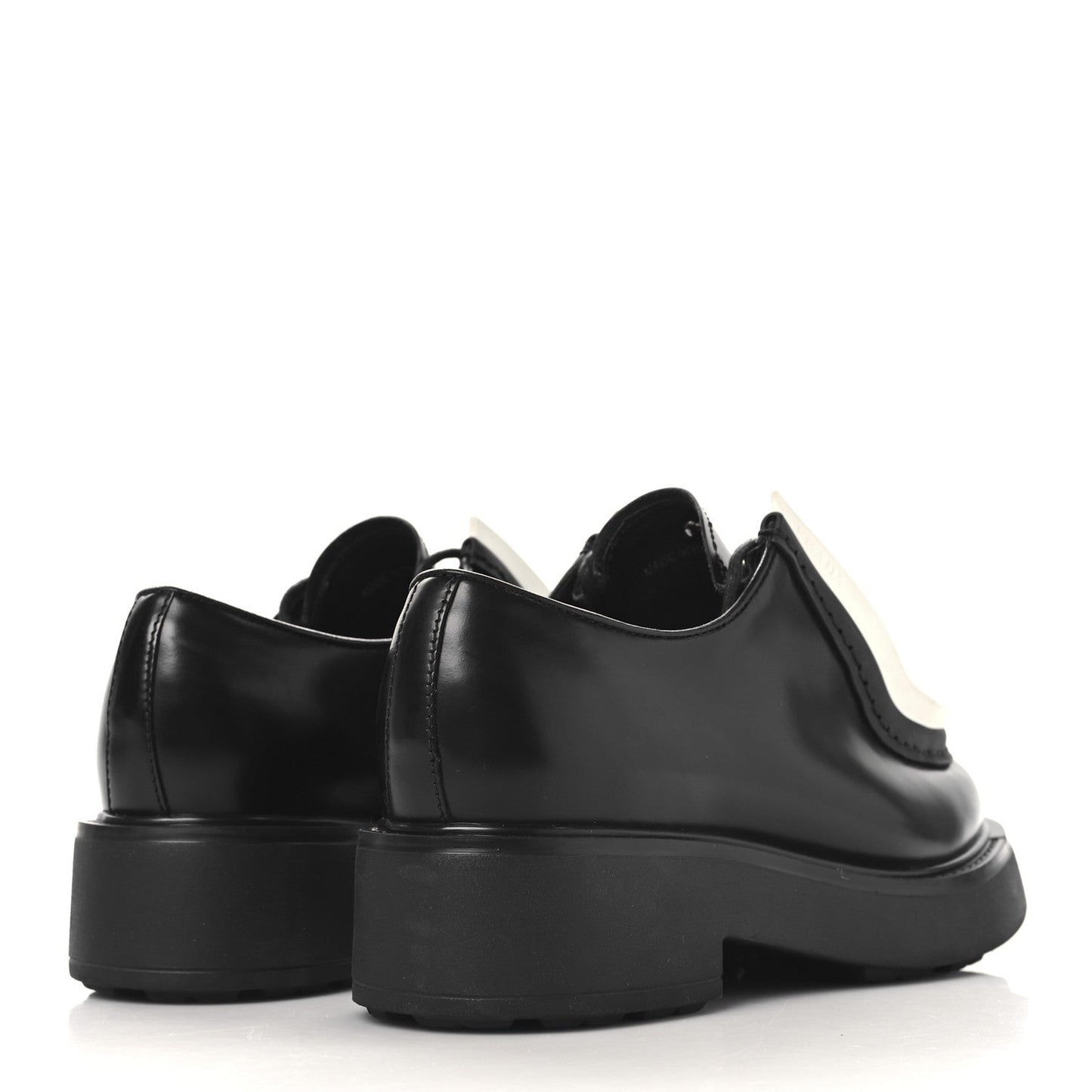 Spazzolato Rois Monolith 55mm Derby Loafers 37 Black White