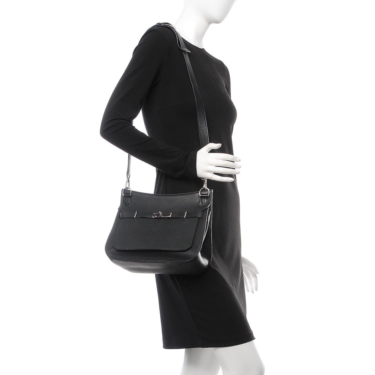 Hermes Taurillon Clemence Jypsiere 28 Black 2 of 7