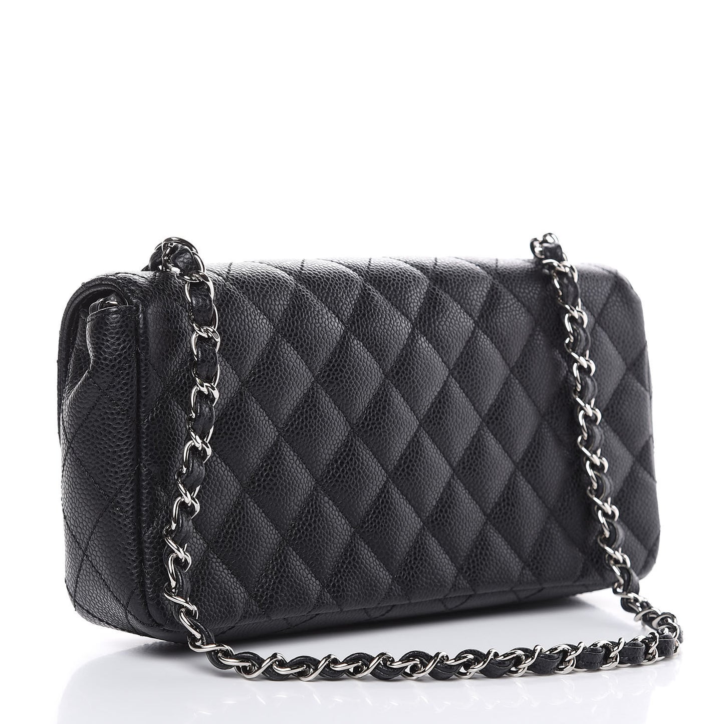Caviar Quilted East West Flap Black