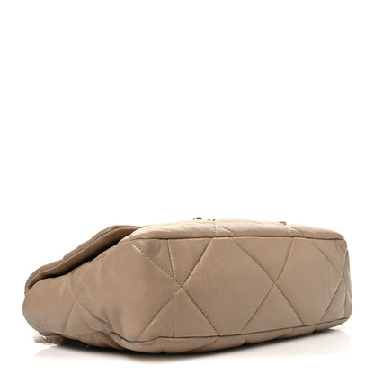 Chanel Lambskin Quilted Large Chanel 19 Flap Beige 4 of 11