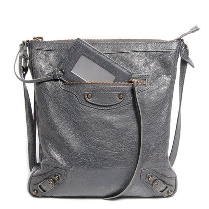 Balenciaga Agneau Classic Hardware Flat Crossbody Gris Tarmac 13 of 13