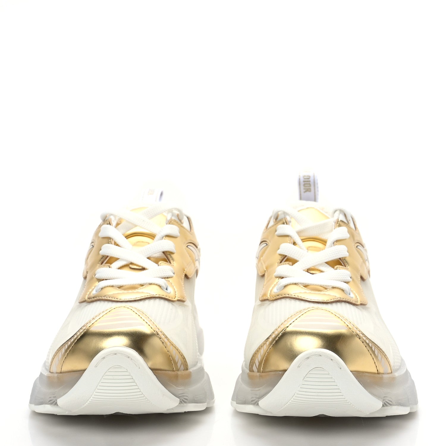 Christian Dior Matte Technical Fabric Mesh Dior Vibe Sneakers 40 White Gold 2 of 8