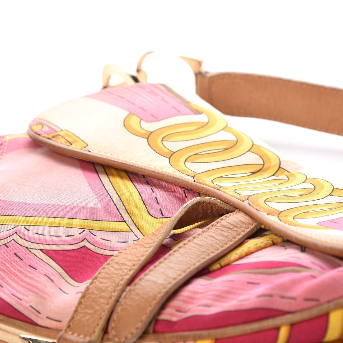 Satin Print Saddle Bag Multicolor