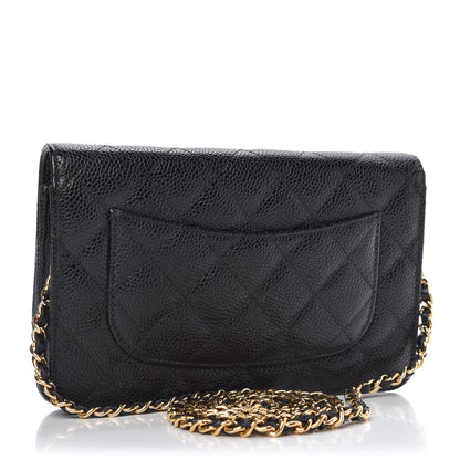 Chanel Caviar Quilted Wallet On Chain WOC Black 3 of 12