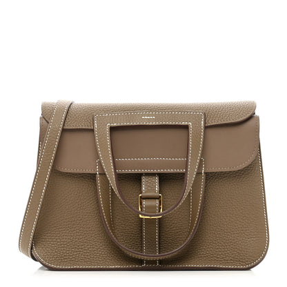Hermes Taurillon Clemence Halzan 25 Etoupe 1 of 9