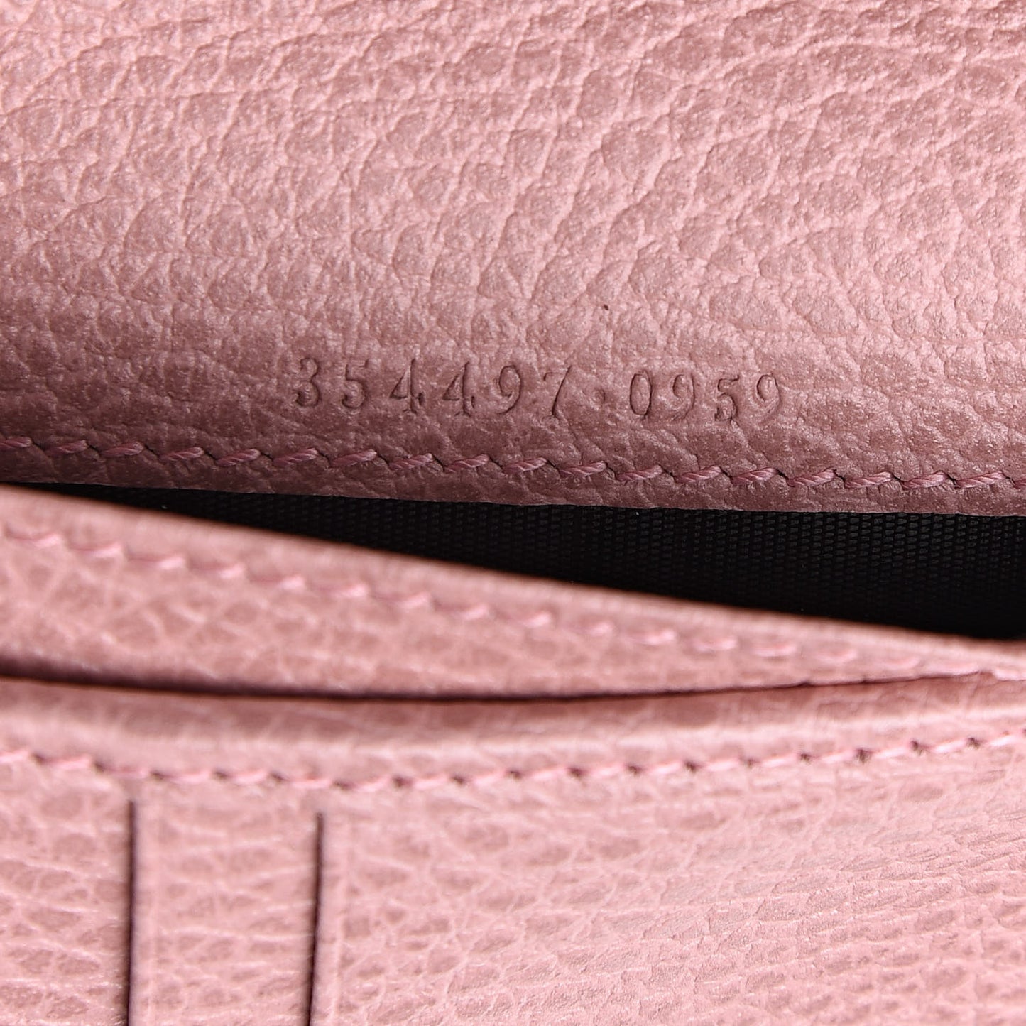 Dollar Calfskin Bi-Color Medium Swing Zip Around Wallet Grey Field Soft Pink