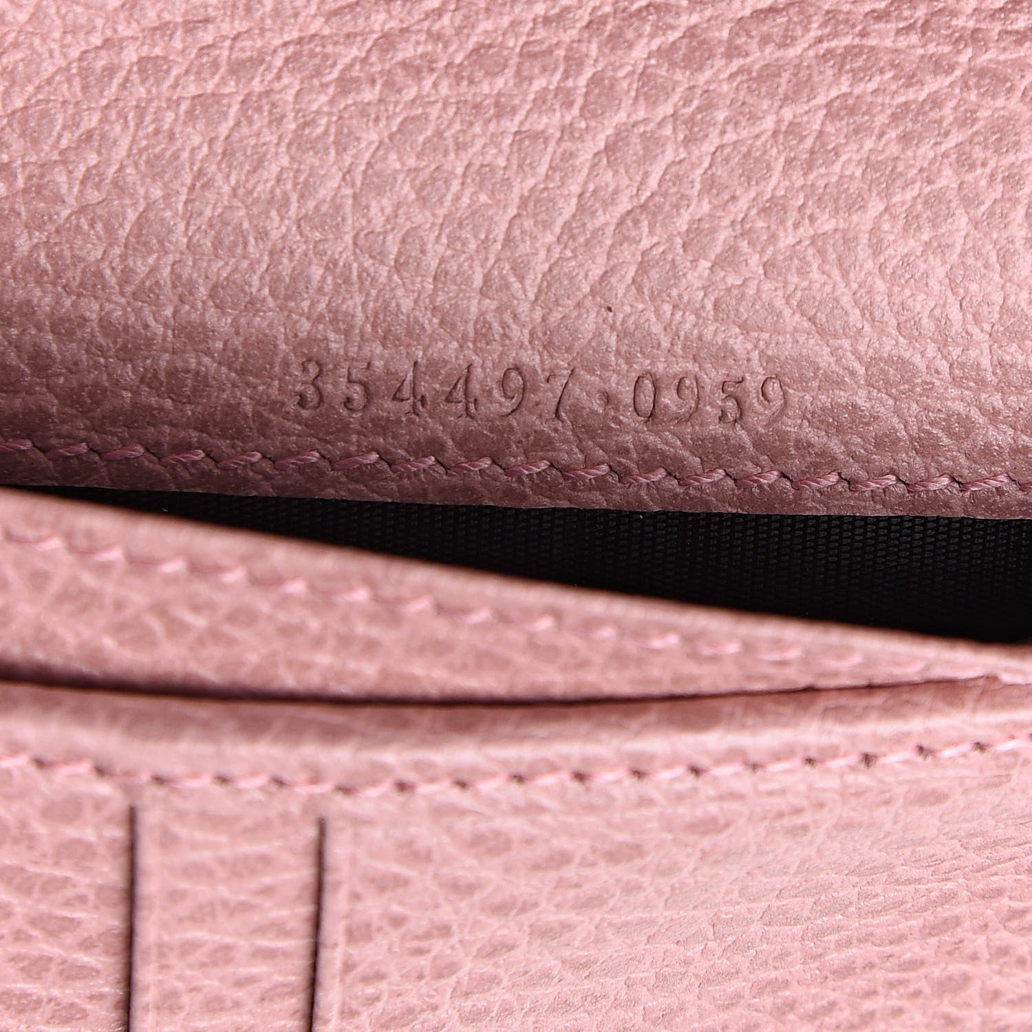 Gucci Dollar Calfskin Bi-Color Medium Swing Zip Around Wallet Grey Field Soft Pink 7 of 8