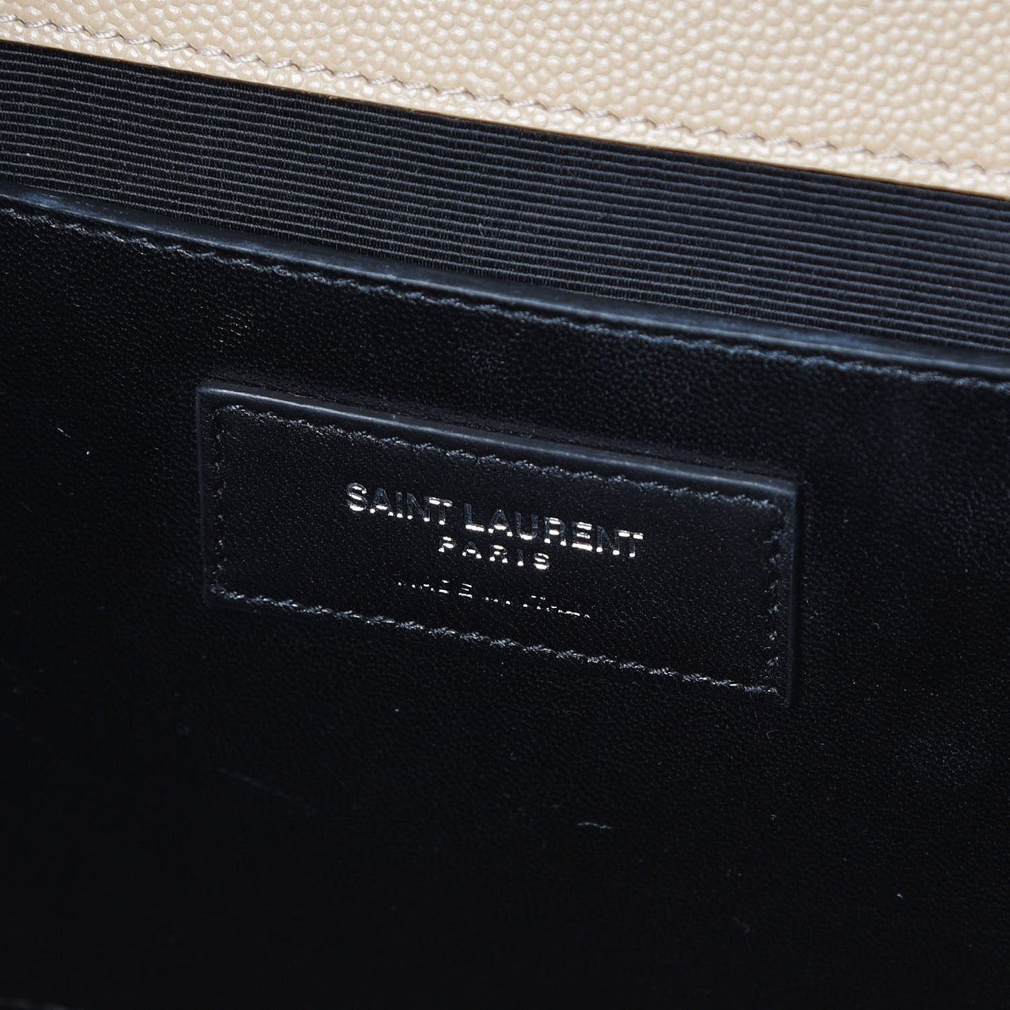 Grain De Poudre Textured Mixed Matelasse Medium Triquilt Monogram Satchel Nude Powder