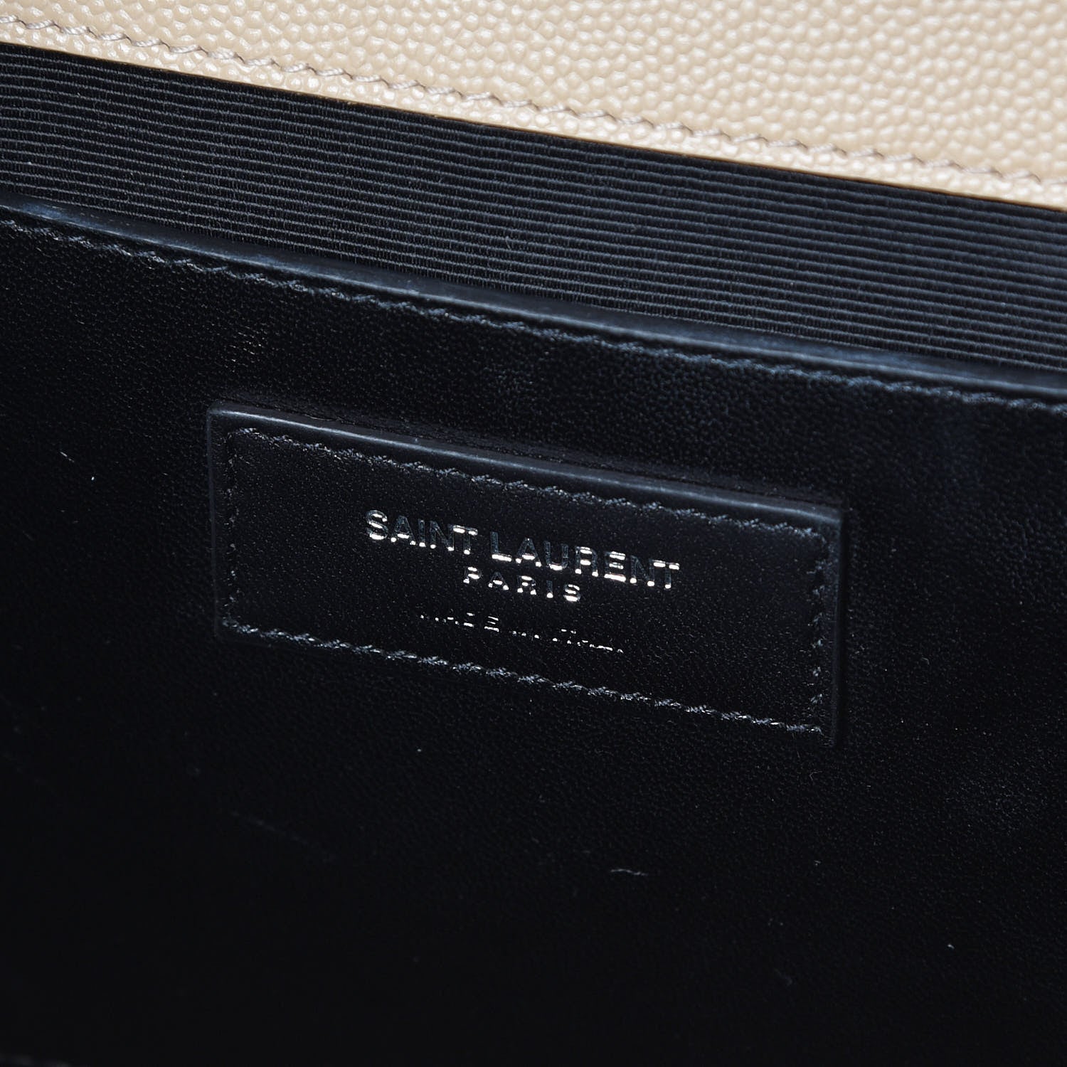 Saint Laurent Grain De Poudre Textured Mixed Matelasse Medium Triquilt Monogram Satchel Nude Powder 8 of 10