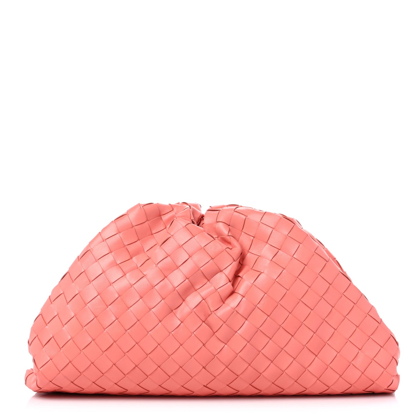 Nappa Maxi Intrecciato The Pouch Oversized Clutch Peach
