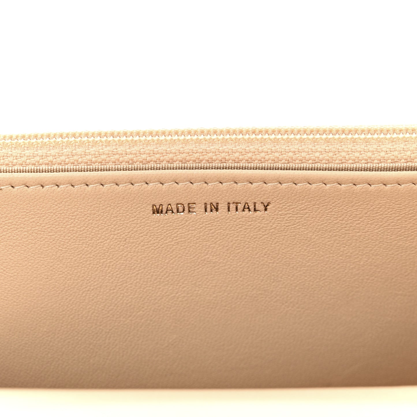 Lambskin Quilted Trendy CC Wallet On Chain WOC Beige