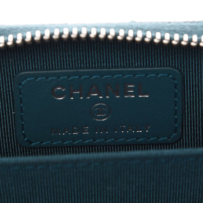 Chanel Caviar Quilted Zip Coin Purse Dark Turquoise 6 of 10