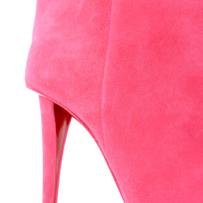 Christian Louboutin Veau Velours Astrilarge 100 Booties 38.5 Pink 10 of 11