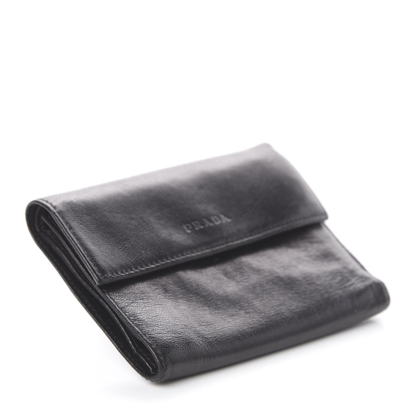 Goatskin Flap Wallet Black