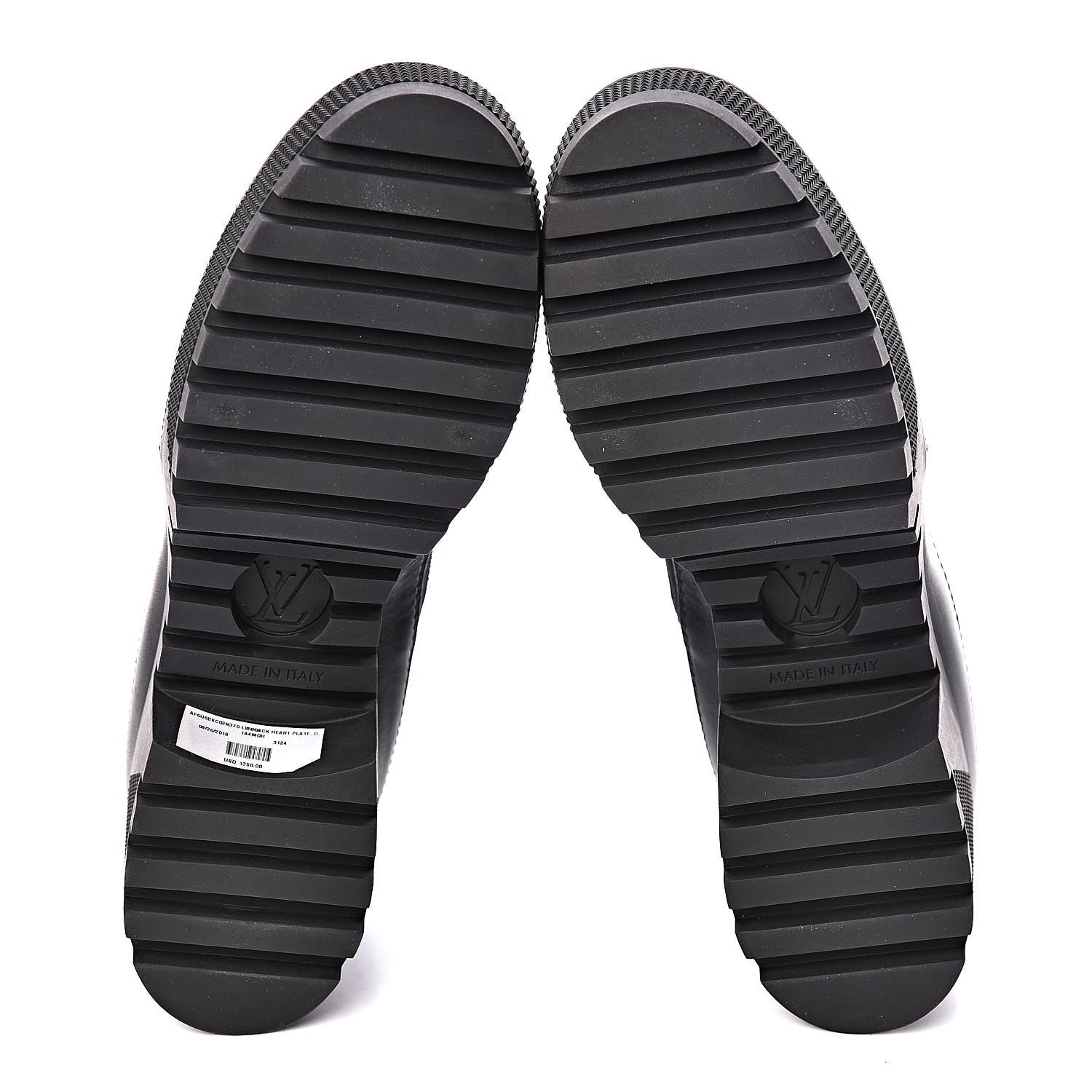 Louis Vuitton Suede Calfskin Monogram LV Black Heart Laureate Platform Desert Boots 37 Black 9 of 9