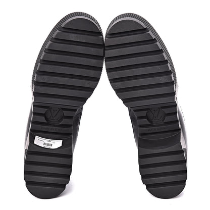 Louis Vuitton Suede Calfskin Monogram LV Black Heart Laureate Platform Desert Boots 37 Black 9 of 9