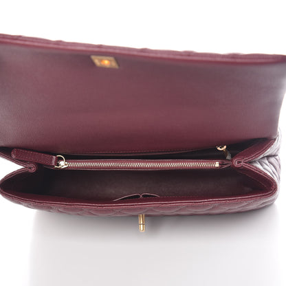Chanel Caviar Lizard Quilted Medium Coco Handle Flap Burgundy 5 of 10