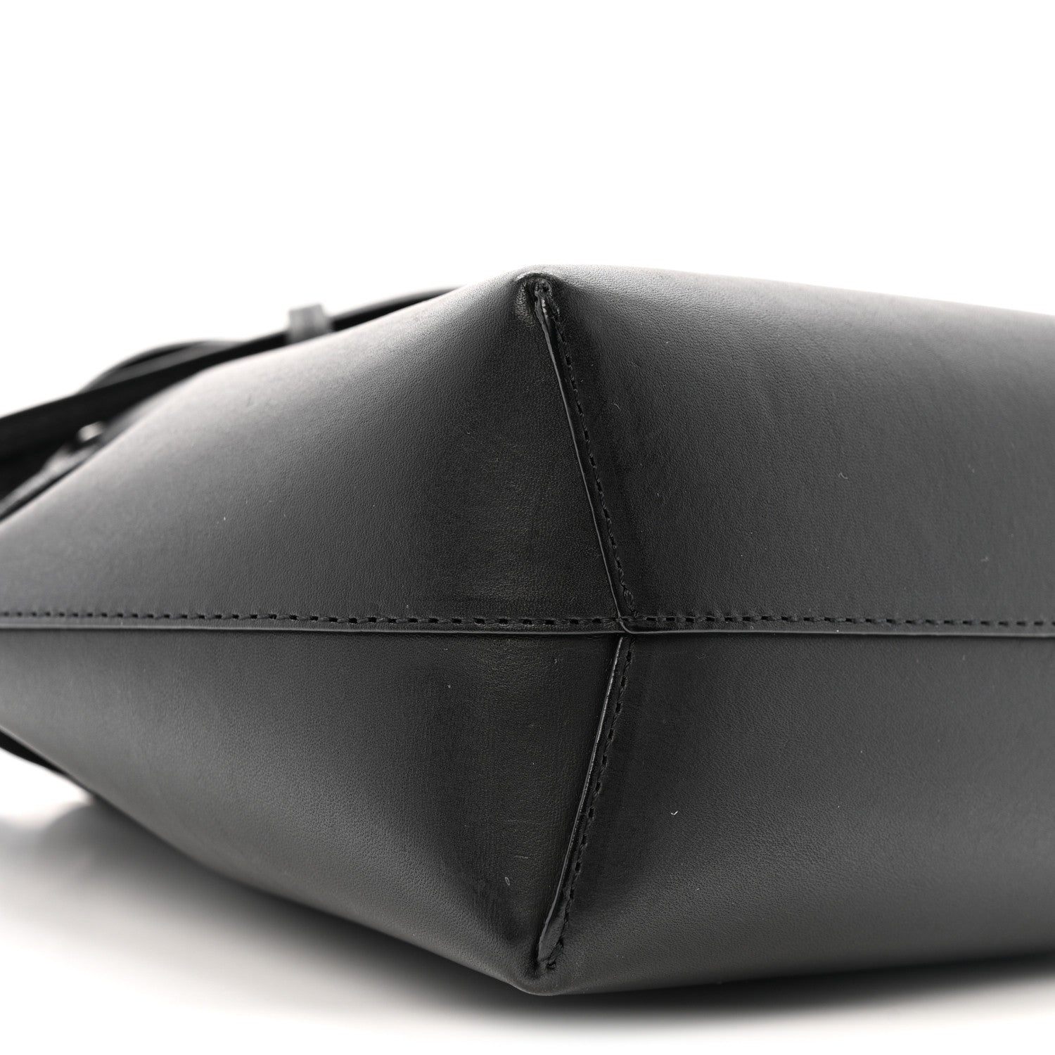 Mansur Gavriel Vegetable Tanned Calfskin Mini Mini Bucket Bag Black Flamma 9 of 12