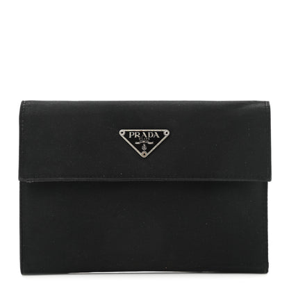 Prada Tessuto Nylon Saffiano Wallet Black 1 of 8