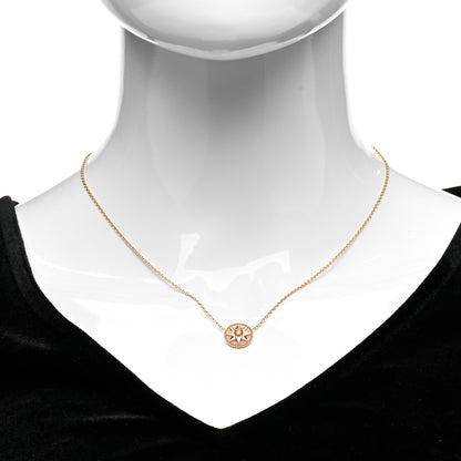 Christian Dior 18K Rose Gold Diamond Pink Opal Rose Des Vents Necklace 2 of 6