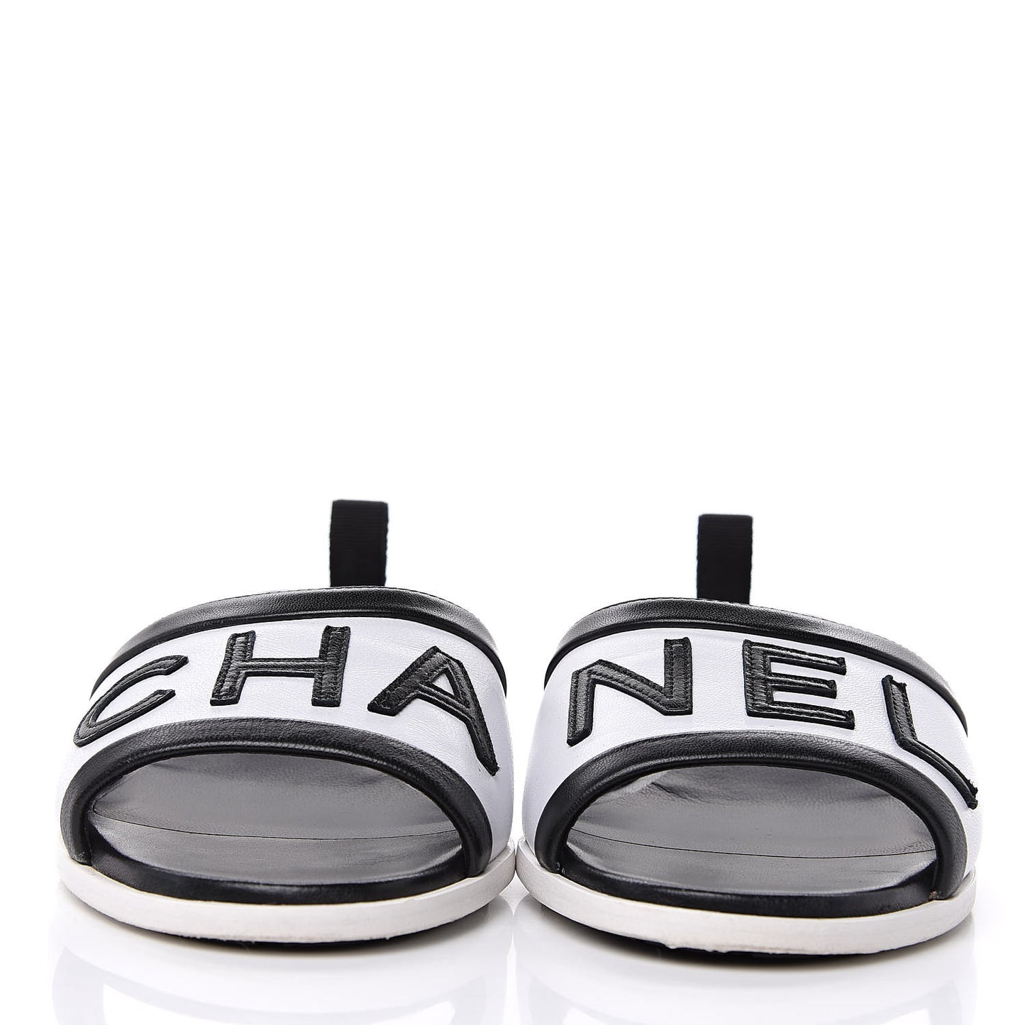 PVC Lambskin Logo Mules 40 Black