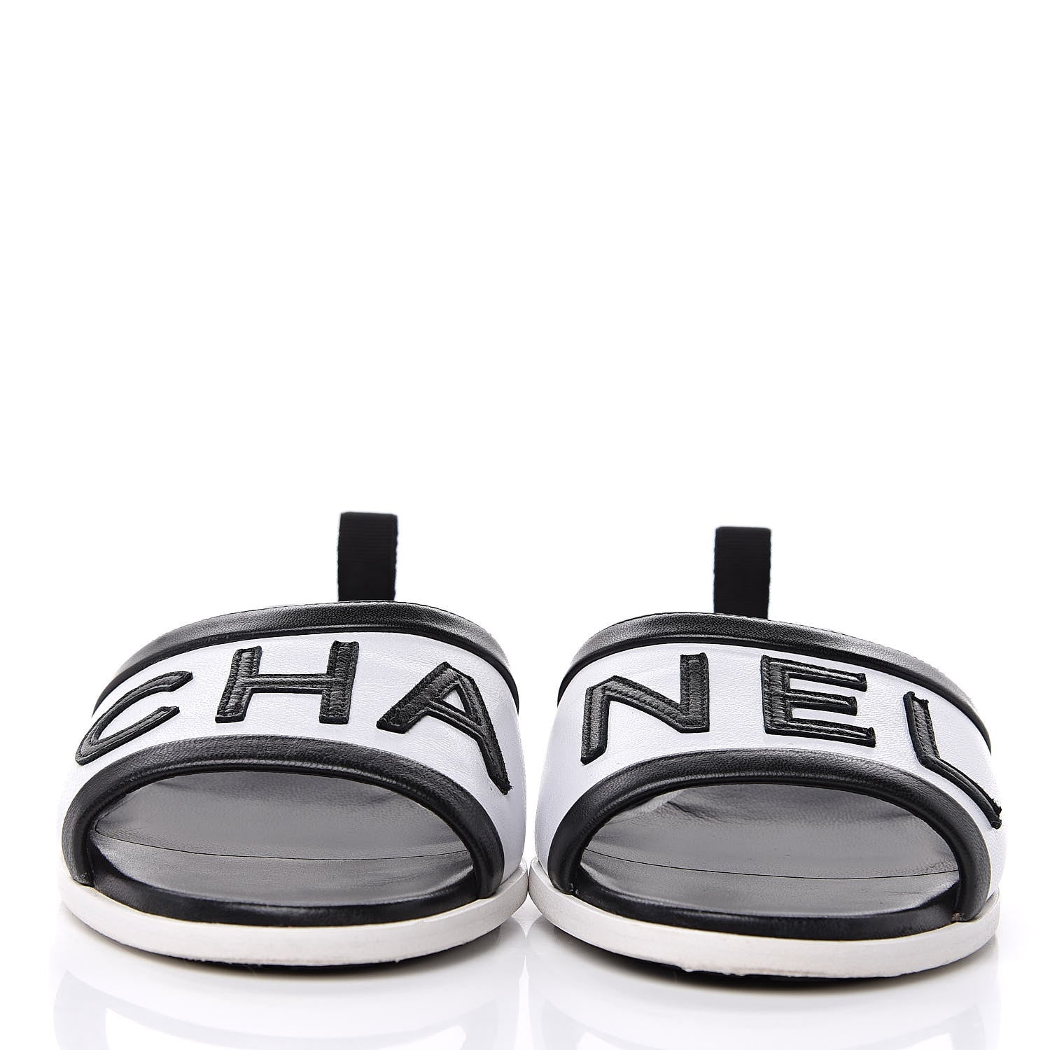 Chanel PVC Lambskin Logo Mules 40 Black 2 of 9