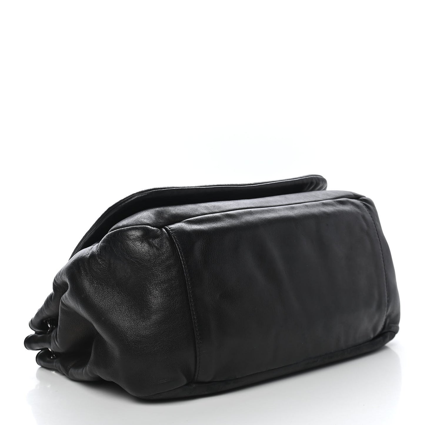 Lambskin CC Disc Accordion Flap Black