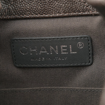 Chanel Metallic Grained Goatskin Gabrielle Backpack Dark Silver Gold 6 of 10
