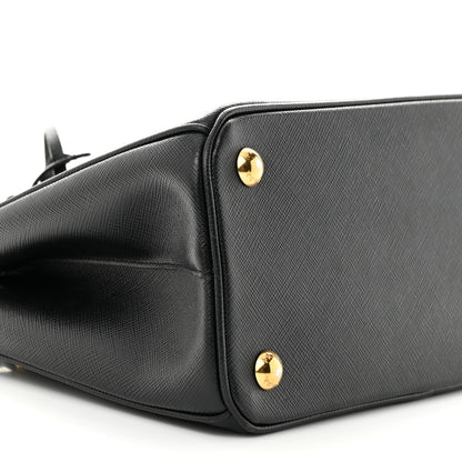 Prada Saffiano Lux Mini Galleria Double Zip Tote Black 9 of 11